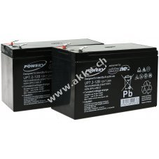 Powery Ersatzakku für USV APC Back-UPS RS 1500 12V 7,2Ah/86Wh Lead-Acid Schwarz 