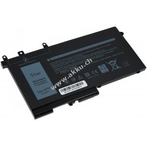 Standardakku passend fr Laptop Dell Latitude 5480, 5490, Typ 4YFVG u.a.