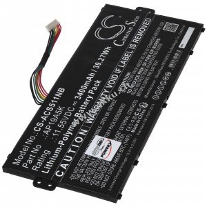 Akku passend fr Laptop Acer Chromebook Spin 511 R752T Aspire 5 SP314-54N Typ AP19A5K