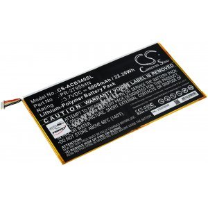Akku passend fr Tablet Acer Iconia One 10 B3-A40, Typ PR-279594N(1ICP3/95/94-2) mit 6-Pin Stecker