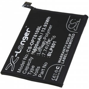 Akku fr Smartphone Handy OnePlus 8T+ 5G  KB2003 Typ BLP801