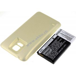 Akku fr Samsung Galaxy S5/ Typ EB-B900BC Gold 5600mAh