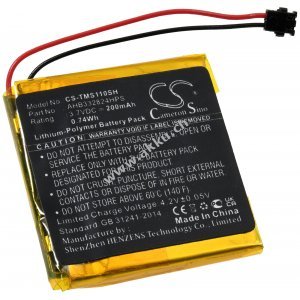 Akku passend f�r GPS-Fitness-Uhr TomTom Spark Cardio + Music GPS, Typ AHB332824HPS