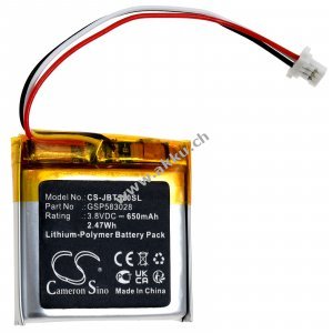 Akku passend f�r JBL Tune 520 BT Kopfh�rer Typ GSP583028