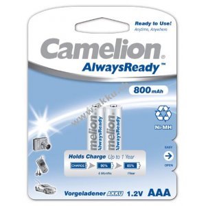 Camelion HR03 Micro AAA AlwaysReady 2er Blister 800mAh