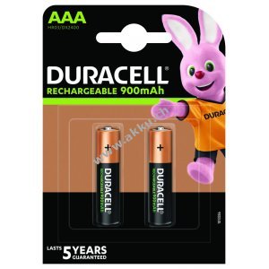 Duracell Rechargeable AAA, Micro, HR03 Akku 900mAh 2er Blister