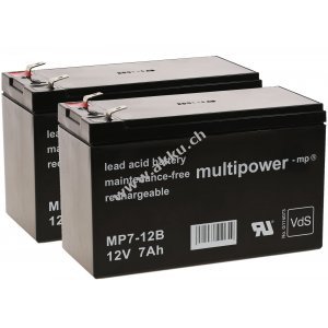 Ersatzakku (multipower) fr USV APC Smart-UPS 750, APC RBC48 u.a. 12V 7Ah (ersetzt 7,2Ah)