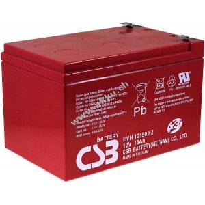 CSB Bleiakku EVH12150/X3 12V 15Ah zyklenfest