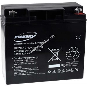 Powery Blei-Gel Akku 12V 20Ah