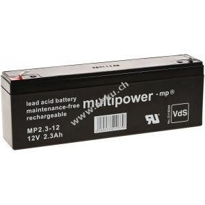 Bleiakku (multipower) MP2,3-12 ersetzt MP2,2-12 Vds