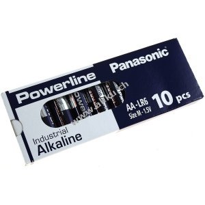 Panasonic Powerline Industrial Alkaline AA LR6AD LR6 M 1,5V 10er Pack