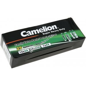 Camelion Batterien Spar-Set-Box 25tlg. (12xAA, 12xAAA, 1x9V)