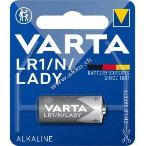 Varta Batterie Alkaline, LR1 N LADY 1.5V 1er Blister