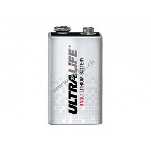 Lithium Batterie Ultralife U9VL-J-P/ CR9V  9V-Block