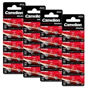 40x Camelion Knopfzelle LR66 / AG4 / G4 / LR626 / 177 / SR626W / GP77A / 377