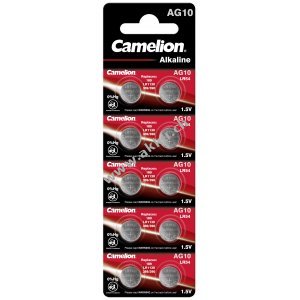 Camelion Knopfzelle LR54 LR 1130 AG10 10er Blister