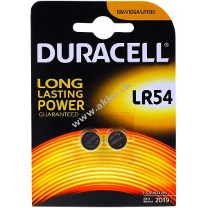 Duracell Knopfzelle LR54 LR1130 AG10 2er Blister