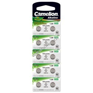 Camelion Knopfzelle LR63 / AG0 / LR521 / 379 / SR521W 10er Blister