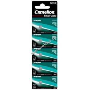 Camelion Silberoxid-Knopfzelle SR60 / SR60W / G1 / LR621 / 364 / SR621 / 164 5er Blister