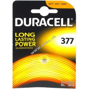 Duracell Knopfzelle SR66 / SR626SW / V377 Typ 377 1er Blister