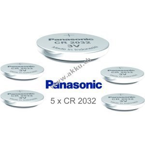 Panasonic Lithium Knopfzelle CR2032 / DL2032 / ECR2032 5 Stck lose