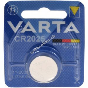 Varta Lithium Knopfzelle CR2025 DL2025 1er Blister