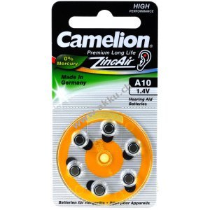 Camelion Hrgertebatterie A10 ZL10 PR70 PR536 AE10 DA10 10AE V10AT PR230 6er Blister