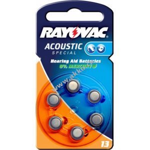 Rayovac Acoustic Special Hrgertebatterie Typ 13 / 13AE / AE13 / DA13 / PR48 / V13AT  6er Blister