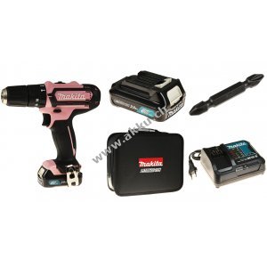 Makita Akku-Schlagbohrschrauber Set HP333DSAP1 Pink 12V, 24W, inkl. Transporttasche und Bits