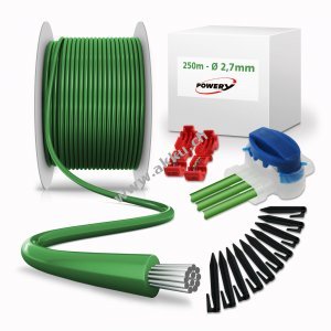 Reparatur-Set mit 250m Begrenzungskabel 2,7mm, 300 Haken, 10 Verbinder, 4 Klemmen fr Mhroboter