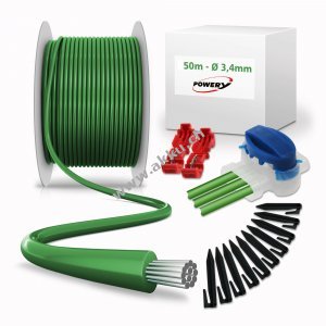 Reparatur-Set mit 50m Begrenzungskabel 3,4mm 50 Haken, 10 Verbinder, 4 Klemmen fr Mhroboter