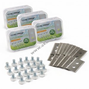 32x Ersatzklingen f�r M�hroboter YUKA 600 bis YUKA 1500 inkl. Schrauben