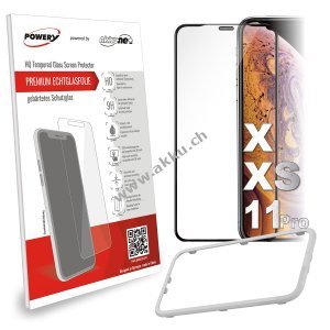 Display Schutzfolie Sicherheitsglas fr iPhone X,iPhone XS,11 Pro,Staub-Schutz fr Lautsprecher 2.5D