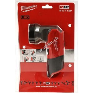 Milwaukee M12 T LED Taschenlampe, Hand-Leuchte, Akku-Lampe 120 Lumen, ohne Akku