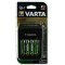 Varta Steckerlader / Ladegert mit LCD-Anzeige und USB inklusive 4x Varta AA-Akkus R2U 2100mAh