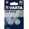 Lithium Knopfzelle Varta CR2032, ersetzt DL2032 IEC CR2032 2er Blister
