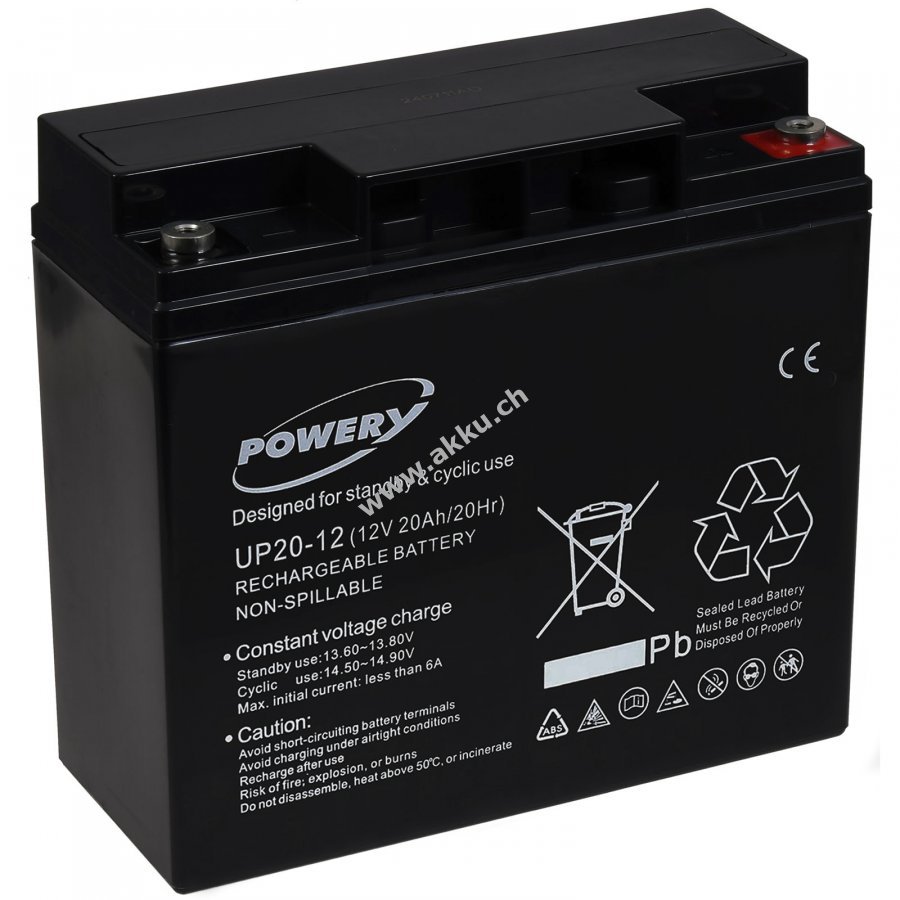 Produktbild von Akku-net Blei-Gel Akku 12V 20Ah – Kompatibel Mit APC Smart-UPS RBC7, Perfekt Für USV & Notstrom