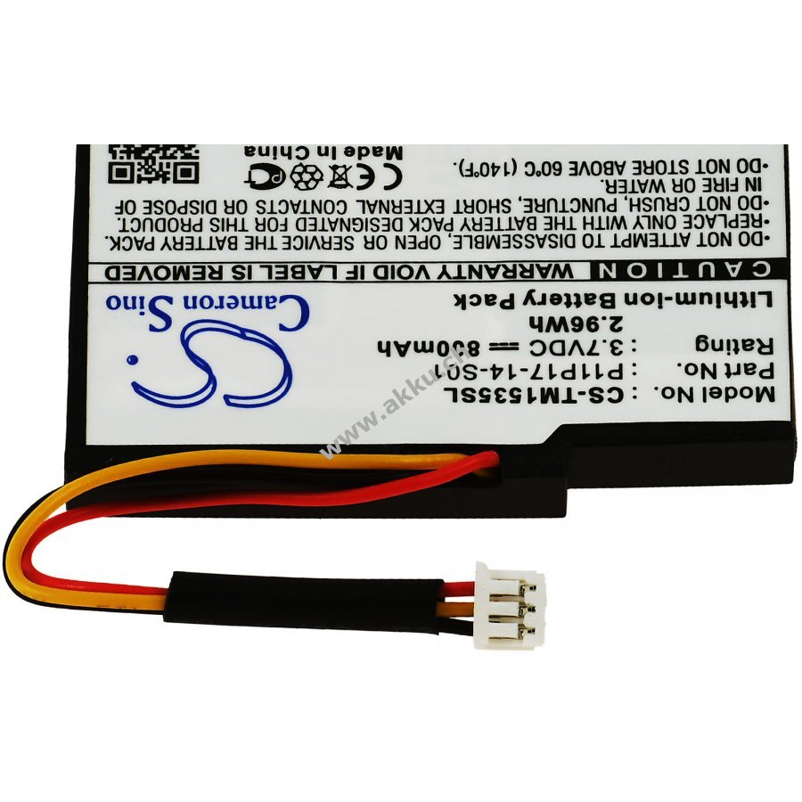 Batterie GPS De Remplacement CELLONIC 800mAh 3.7V - Compatible TomTom Via 135, 135M, 1505M - Modèle P11P17-14-S01