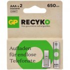 Akku fr GP HR03 Micro AAA 2er Blister 650mAh