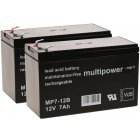Ersatzakku multipower fr USV APC Smart-UPS 750, APC RBC48 u.a. 12V 7Ah ersetzt 7,2Ah