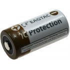 EagleTac CR123 A Li-Ion Akku 16340 (CR123A, RCR123) 750mAh 3,7V IC Protection