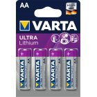 Varta Ultra Lithium AA Mignon / LR6 Batterie 4er Blister