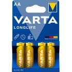 Varta Batterien AA LR06 Alkaline Mignon Longlife 1,5V 4er Blister