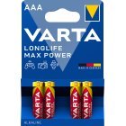 Varta Batterien AAA LR03 Alkaline Micro Longlife Max Power 1,5V 4er Blister