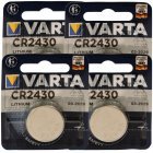 4x Lithium Knopfzelle Batterie Varta Electronic CR2430 3V 1er Blister