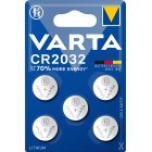 Lithium Knopfzelle Varta CR2032, ersetzt DL2032 IEC CR2032 5er Blister