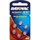 Rayovac Acoustic Special Hörgerätebatterie 312 / 312AE / AE312 / DA312 / PR41 / V312AT 6er Blister