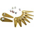 9x Ersatz-Messer Titan Klingen / Schneid-Klingen (1mm) für Bosch Indego Mähroboter Gold 9x Ersatz-Messer Titan Klingen / Schneid-Klingen (1mm) für Bosch Indego Mähroboter Gold